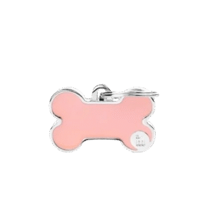 Placa Basic Handmade Hueso Pequeño Rosa