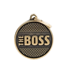 Placa Bronx Círculo Grande “THE BOSS” Rombo Nuevo