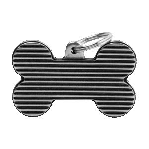 Placa Bronx Hueso XL Plata Rayas Paralelas