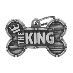 Placa Bronx Hueso XL Plata THE KING