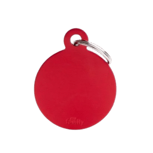 Placa Basic Aluminio Circulo Grande Rojo