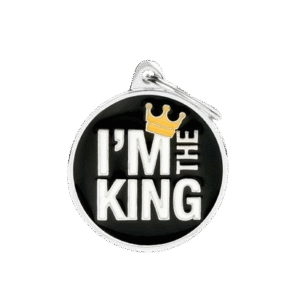 Placa Charms Círculo Grande I´M THE KING
