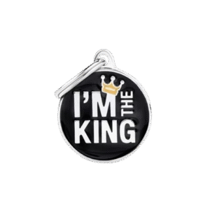 Placa Charms Círculo Mediana I´M THE KING