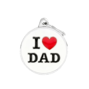 Placa Charms Grande I LOVE DAD