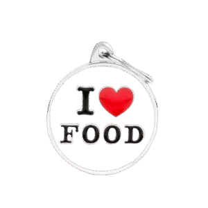 Placa Charms Grande I LOVE FOOD
