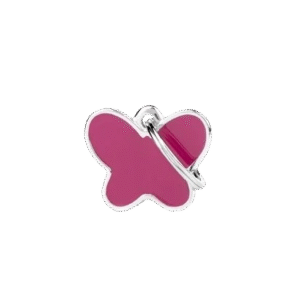 Placa Charms Mariposa Rosa