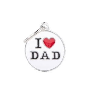 Placa Charms Mediana I LOVE DAD
