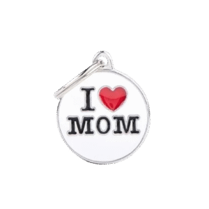 Placa Charms Mediana I LOVE MOM