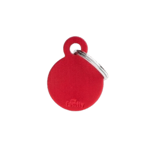 Placa Basic Aluminio Circulo Pequeño Aluminio Rojo