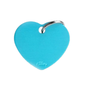 Placa Basic Aluminio Corazon Grande Aluminio Celeste