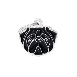 Placa Friends Nuevo Pug Negro