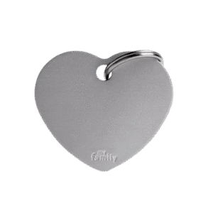 Placa Basic Aluminio Corazon Grande Aluminio Gris