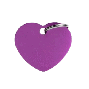 Placa Basic Aluminio Corazon Grande Aluminio Morado