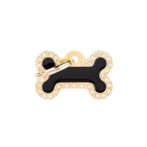 Placa Glam Hueso Pequeño Negro Glam