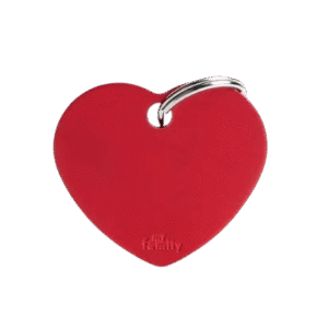 Placa Basic Aluminio Corazon Grande Aluminio Rojo