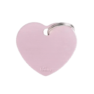 Placa Basic Aluminio Corazon Grande Aluminio Rosa