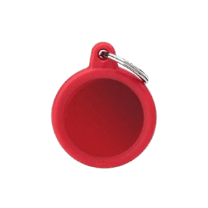 Placa Hushtag Aluminio Rojo Goma Roja