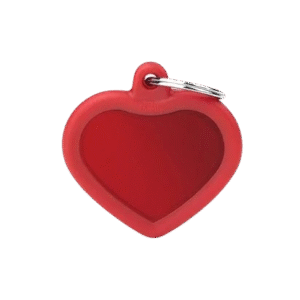 Placa Hushtag Aluminio Corazón Aluminio Rojo Goma