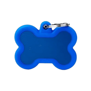 Placa Hushtag Aluminio Hueso Aluminio Azul Goma Azul