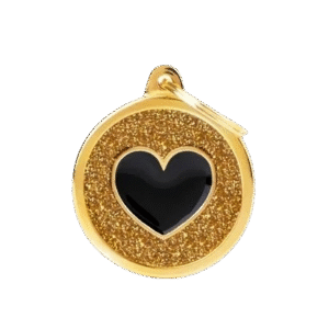 Placa Shine Círculo GrandeL Dorado con Purpurina Y