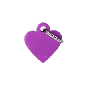 Placa Basic Aluminio Corazon Pequeño Morado