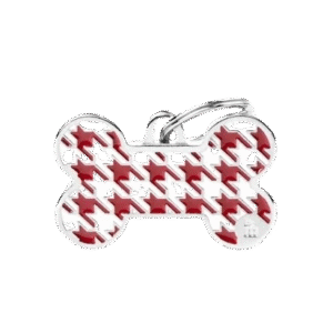 Plaxa Style Hueso Grande Rojo y Blanco