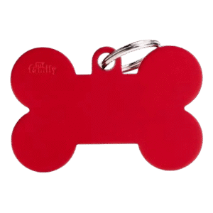 Placa Basic Aluminio Hueso Grande Aluminio Rojo