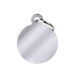 Placa Basic Chrome Círculo Grande Latón Cromado