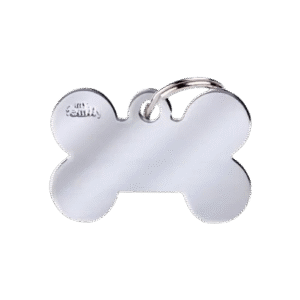 Placa Basic Chrome Hueso Grande Latón Cromado