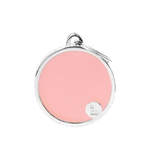 Placa Basic Handmade Círculo Grande Rosa