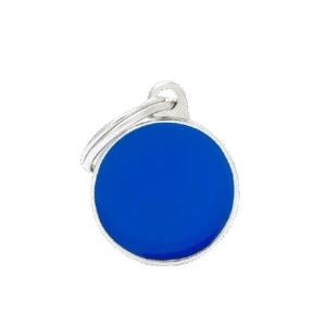 Placa Basic Handmade Círculo Llano Pequeño Azul