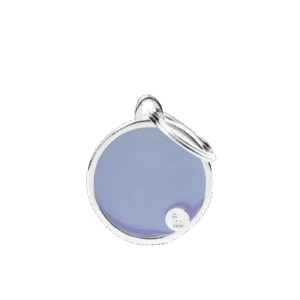 Placa Basic Handmade Hueso Círculo Mediano Lila