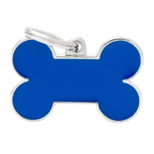 Placa Basic Handmade Hueso Grande Azul