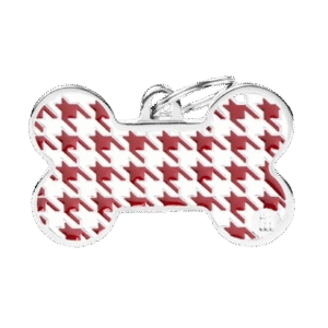 PLACA STYLE HUESO XL ROJO Y BLANCO